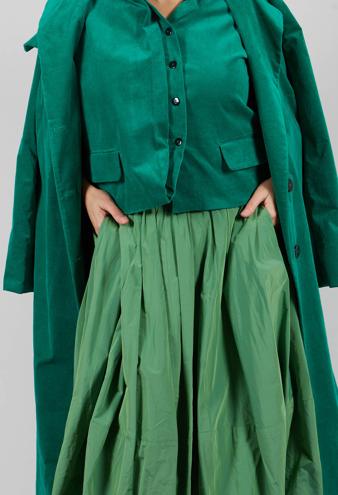 Midi Skirt in Apple Green