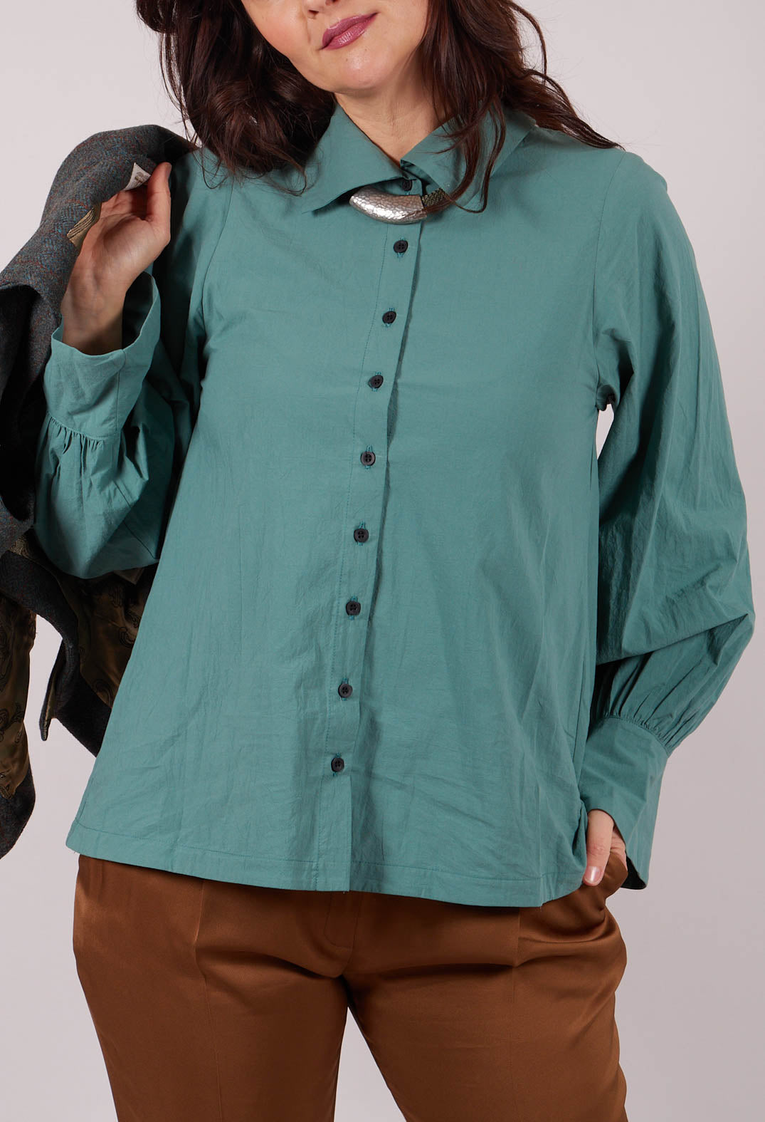 Button Through Shirt in Green