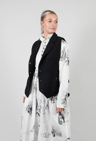 Textured Waistcoat in Black