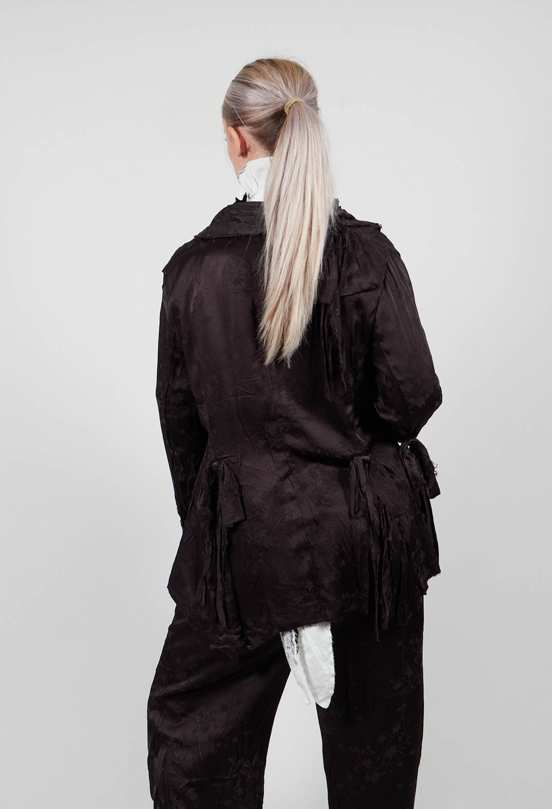 Raw Hemmed Jacket in Black