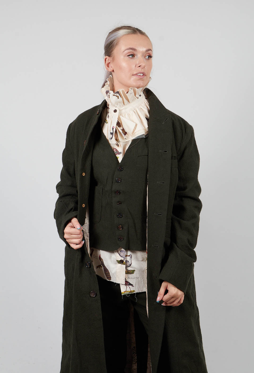 Wool Coat in Hunters Green