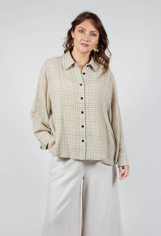 Long Sleeve Shirt in Beige Check