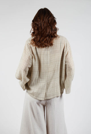 Long Sleeve Shirt in Beige Check