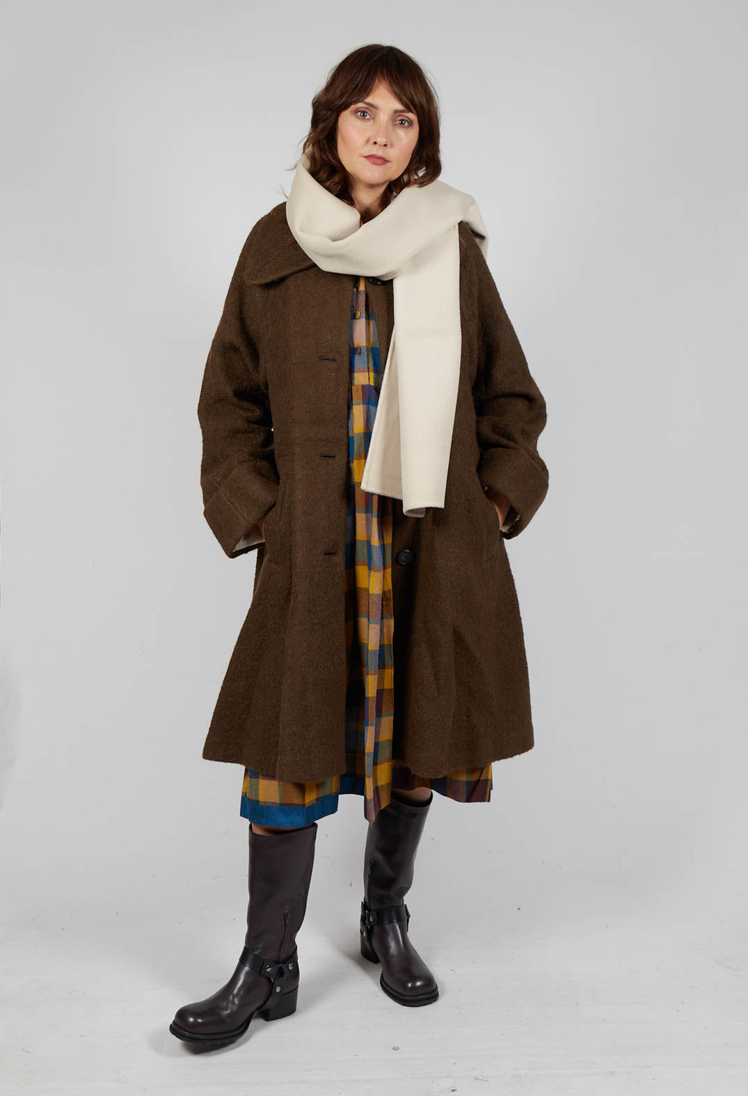 Wool Overcoat in Brown