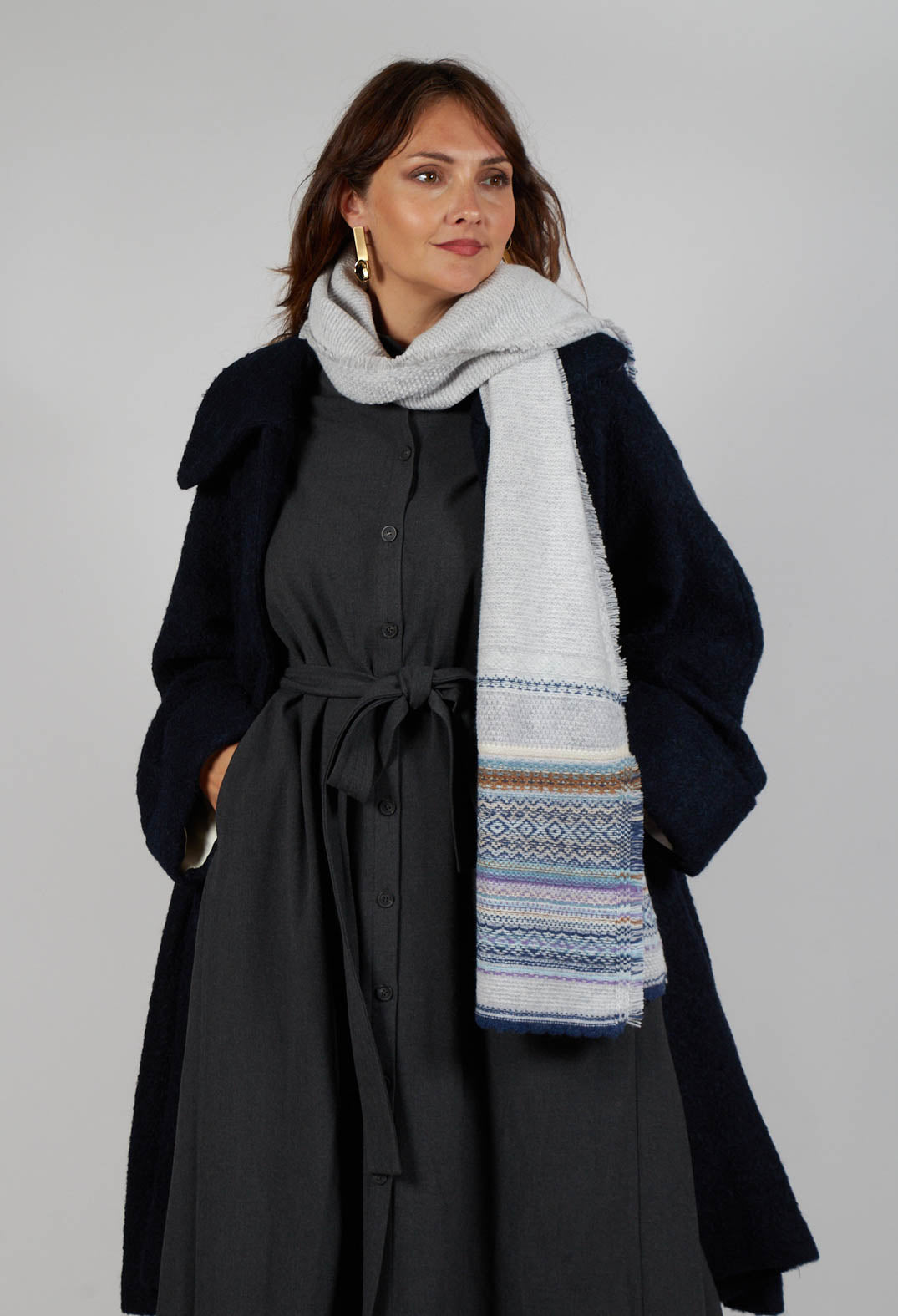 Wool Overcoat in Navy