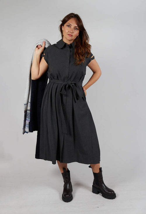 Peter Pan Dress in Charcoal