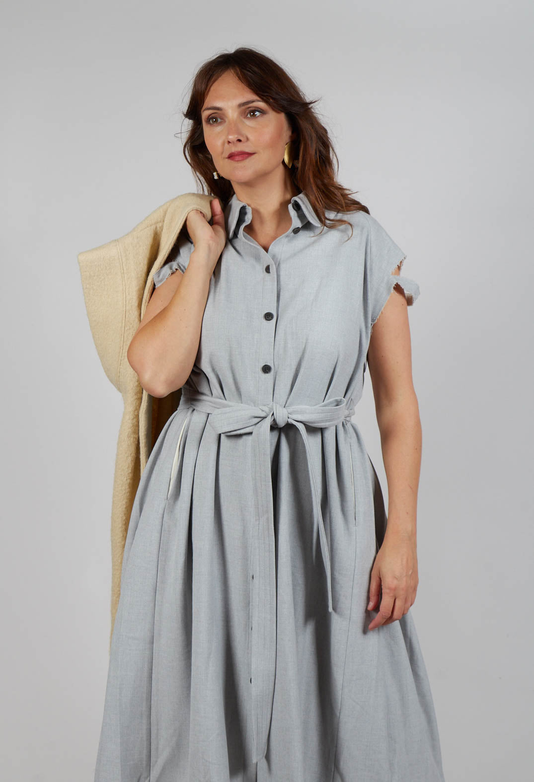 Peter Pan Dress in Grey