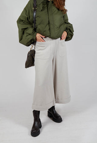 Pocket Wool Trousers in Cream