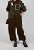 Barrel Leg Trousers in Brown