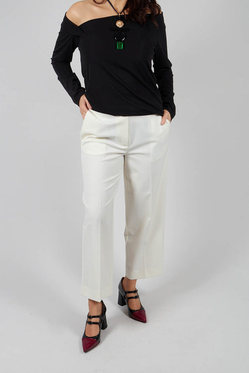 Twill Trousers in Cream