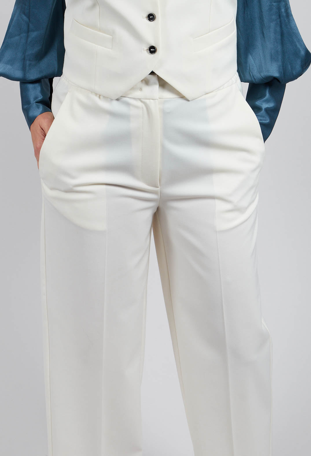 Twill Trousers in Cream