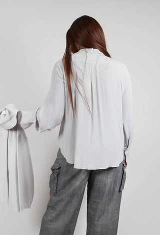 Semi-Sheer Blouse in Light Grey