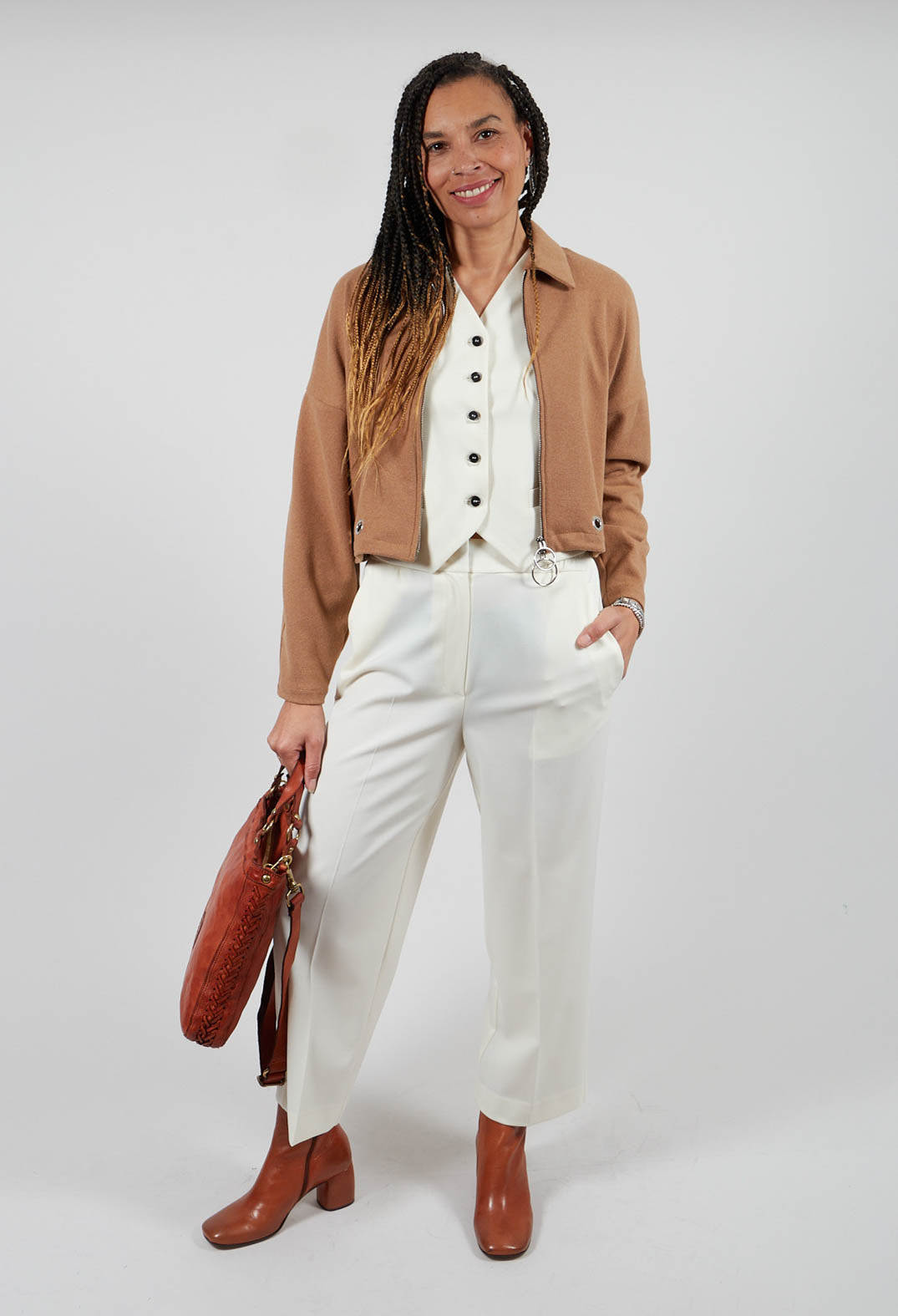 Twill Waistcoat in Cream