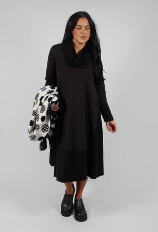 Snood Neck Dress in Black