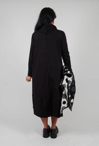 Snood Neck Dress in Black