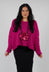 Slouchy Knit Jumper in Fuschia