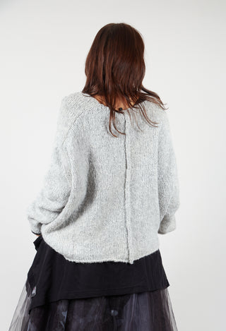 Slouchy Knit Jumper in Grey