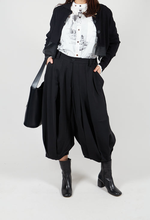 Tailored Dropcrotch Trousers in Black