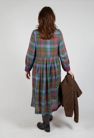 Wool Raven Dress in Multicolour Check