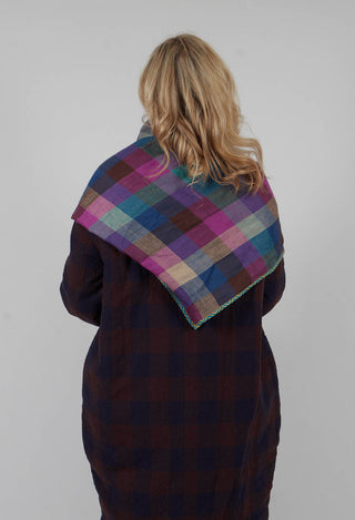 Check Stole in Blue Multicolour