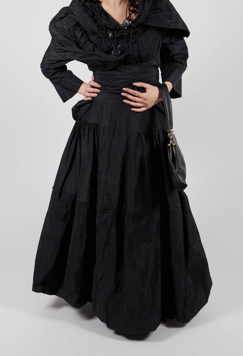 Tiered Maxi Skirt in Black