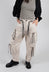 Fukkura Poplin Pants with Tie-Strings in Beige