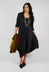 Long Draper Dress in Black