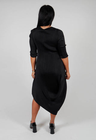 Long Draper Dress in Black