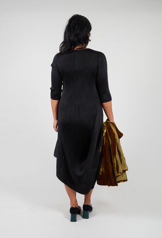 Long Draper Dress in Black