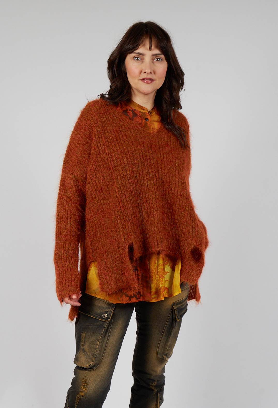 Mohair Knit Jumper in Tumeric