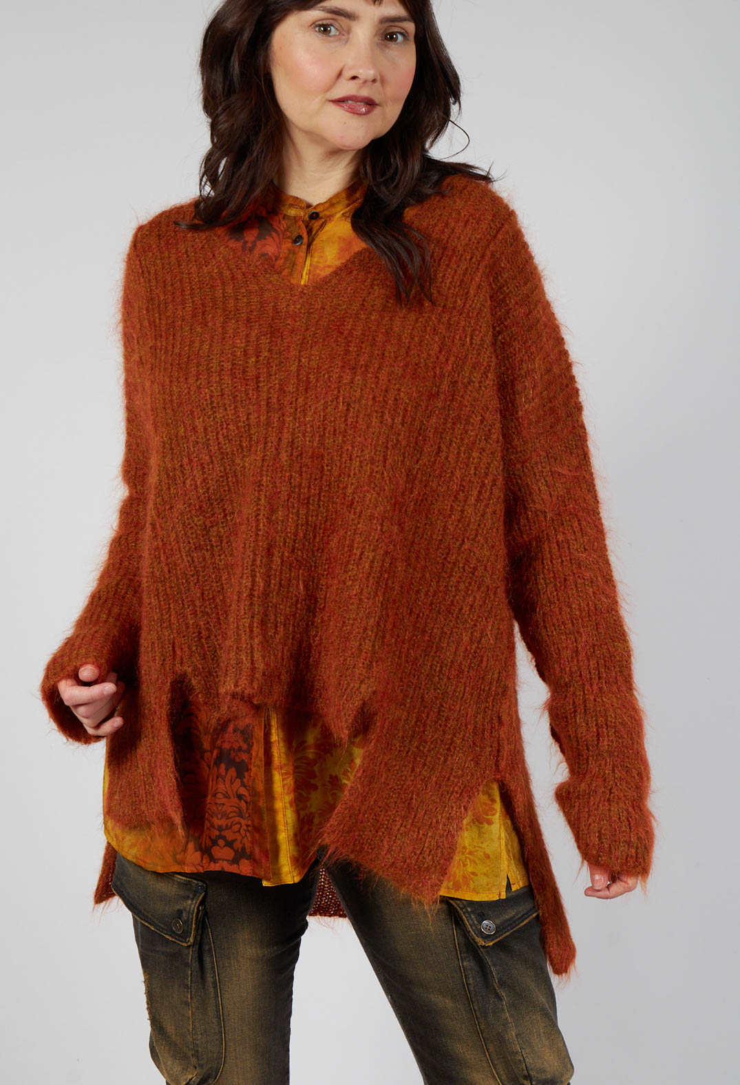 Mohair Knit Jumper in Tumeric