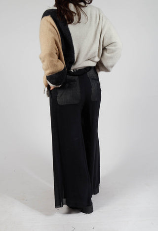 Layered Trousers in Black