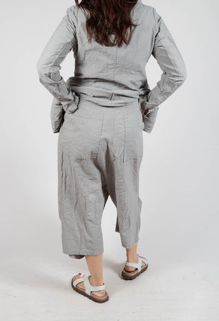 Cropped Drop Crotch Trousers in Moon