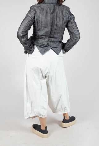 Pleat Front Trousers in Starwhite Brush