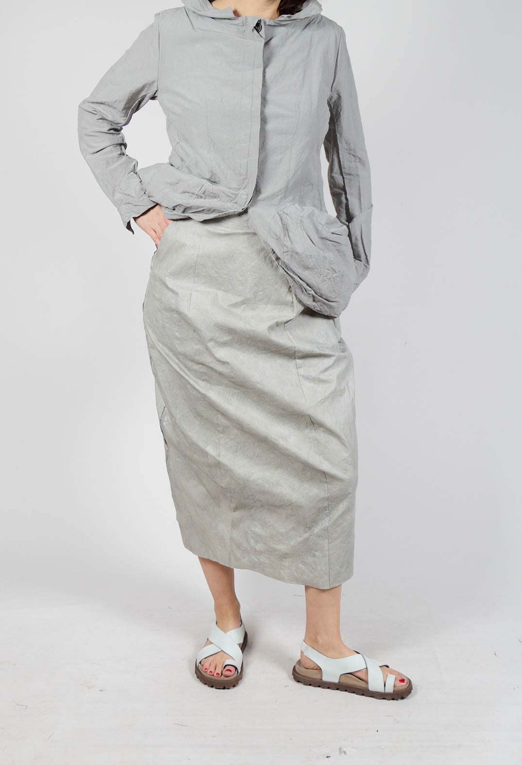 Midi Length Skirt in Moon Brush