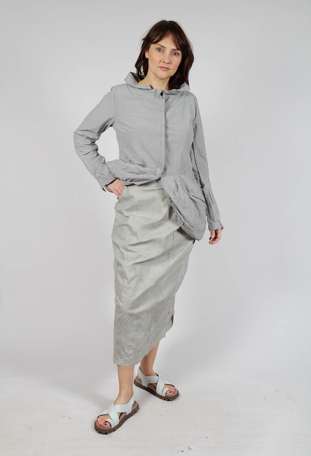 Midi Length Skirt in Moon Brush