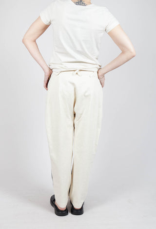 Asymmetric Belt Loop Trouser in Black Paint