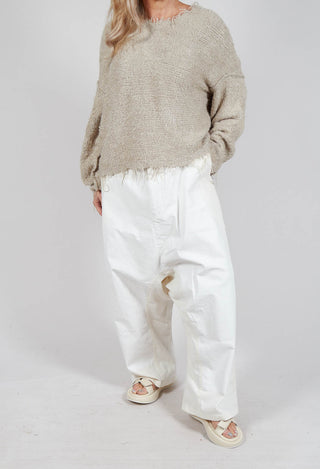 Wide Leg Trousers in Starwhite Paint