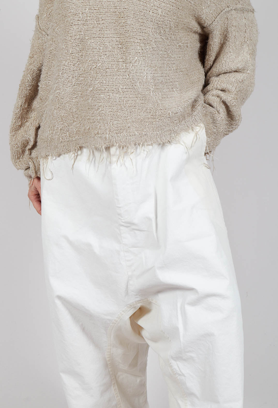 Wide Leg Trousers in Starwhite Paint