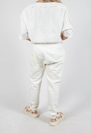 Slim Leg Trousers in Starwhite Paint