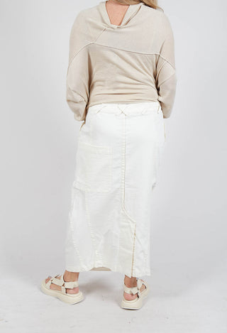 Seam Maxi Skirt in in Starwhite Paint