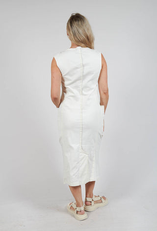 Sleeveless Midi Dress in Starwhite Paint