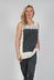 Sleeveless Vest Top in Black Paint