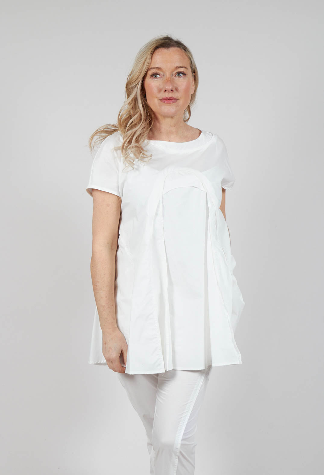 Short Sleeve Cotton T-Shirt in Starwhite