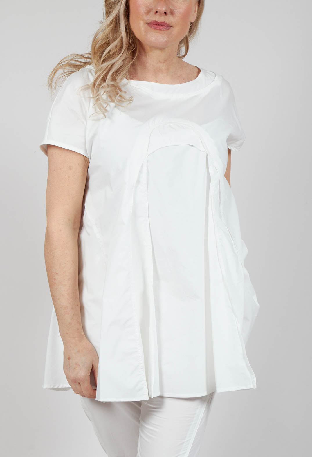 Short Sleeve Cotton T-Shirt in Starwhite