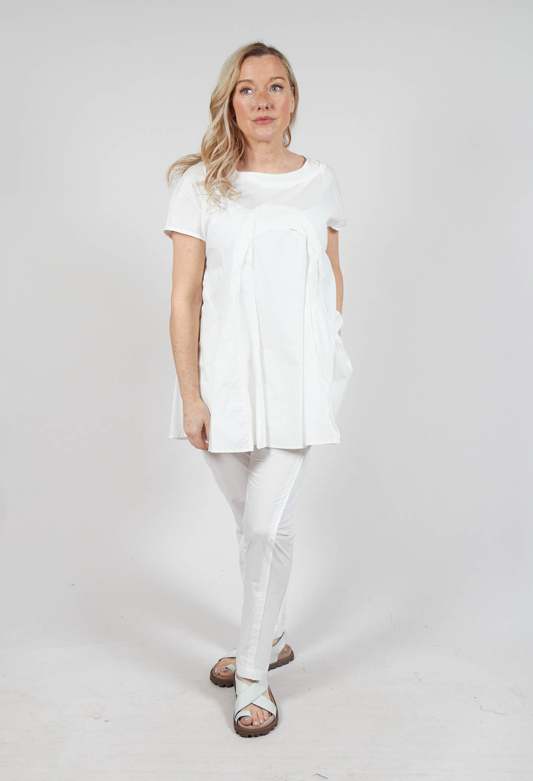 Short Sleeve Cotton T-Shirt in Starwhite