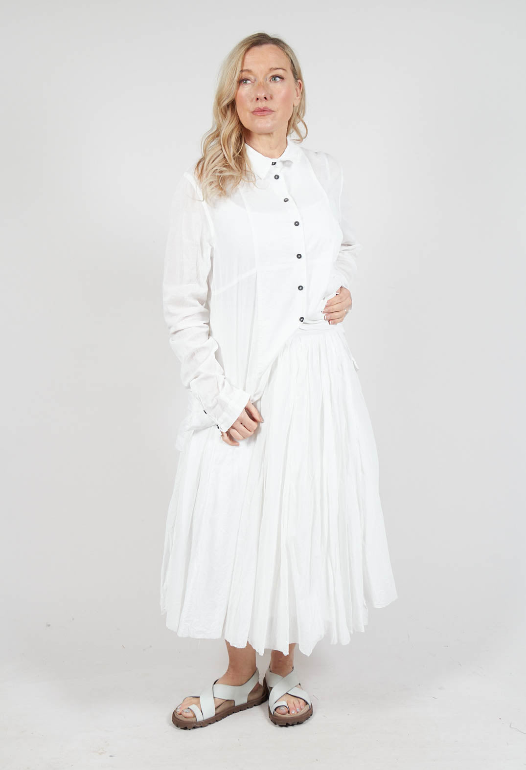 Pleated Skirt in Starwhite