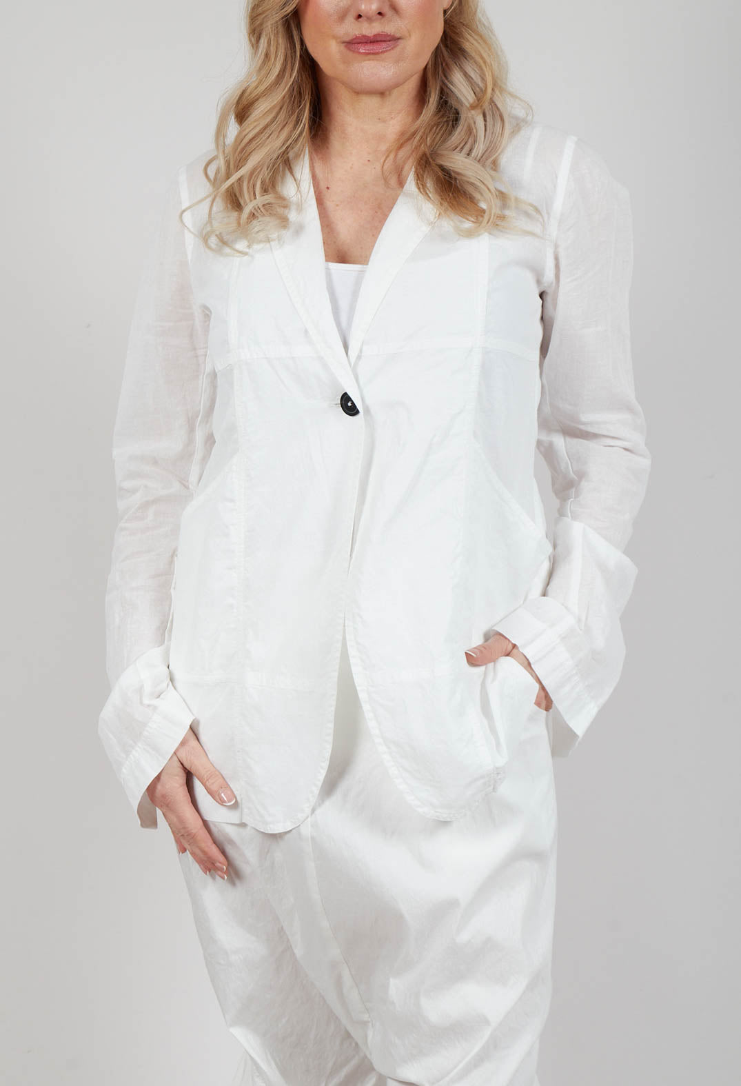 Crinkle Jacket in Starwhite