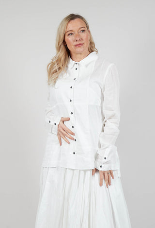 Semi Sheer Shirt in Starwhite