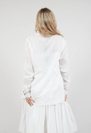 Semi Sheer Shirt in Starwhite